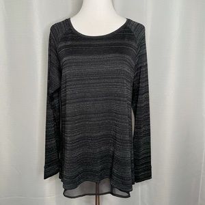 Code Bleu metallic stripe split back tunic